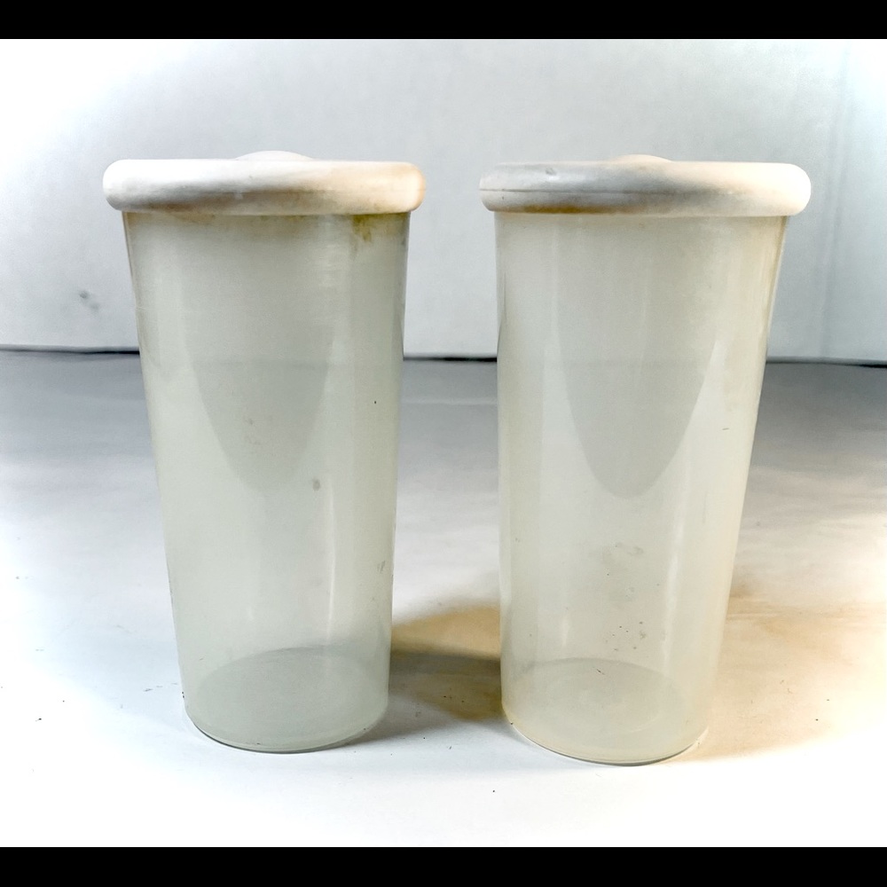 Tupperware Vintage One Push Salt & Pepper Shakers